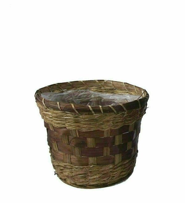 MSF04206-7DK - 7” Palm leaf stain pot (for 6” pot)-W/LINER