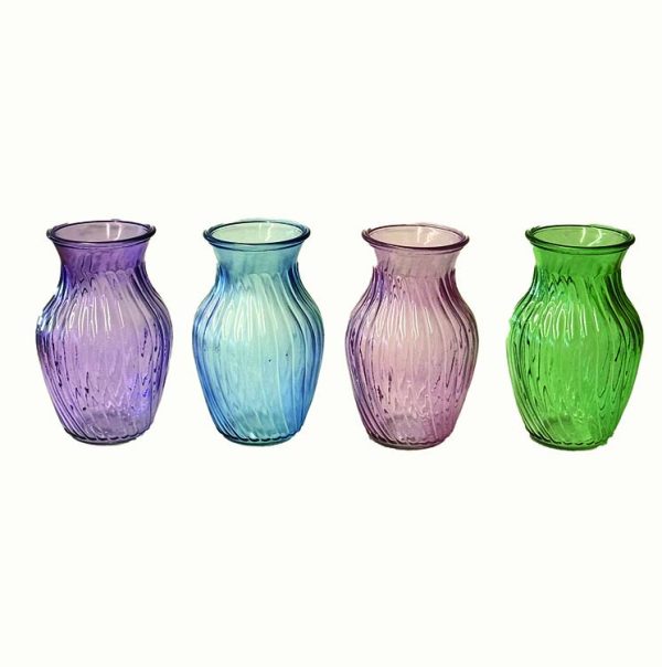 GP4001LTC 8'' ASSORTED SOFT COOLOR SWIRL VASE (CASE)