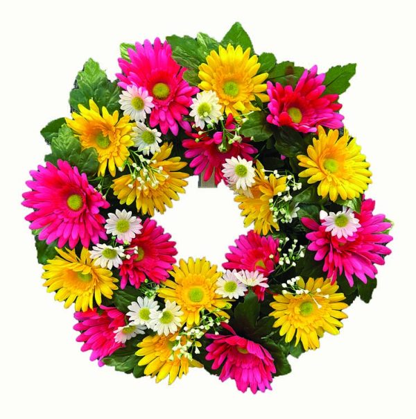 WR32017 - 18" Spring Wreath- 2 asst styles - "each"