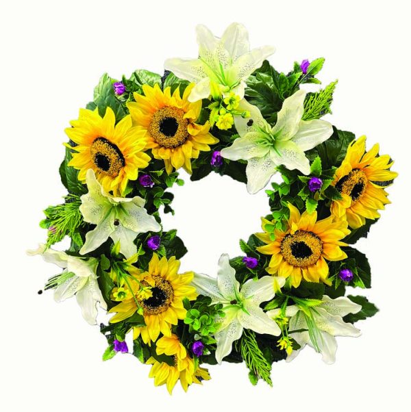 WR32017 - 18" Spring Wreath- 2 asst styles - "each" - Image 2