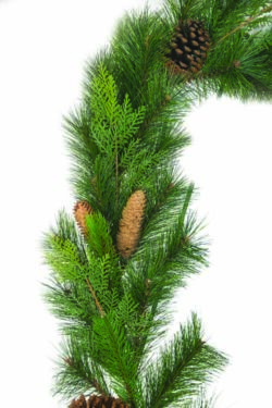 PMX7031 4' Mixed pine/cedar/pinecone garland- each - min 2 -  Case pk 12